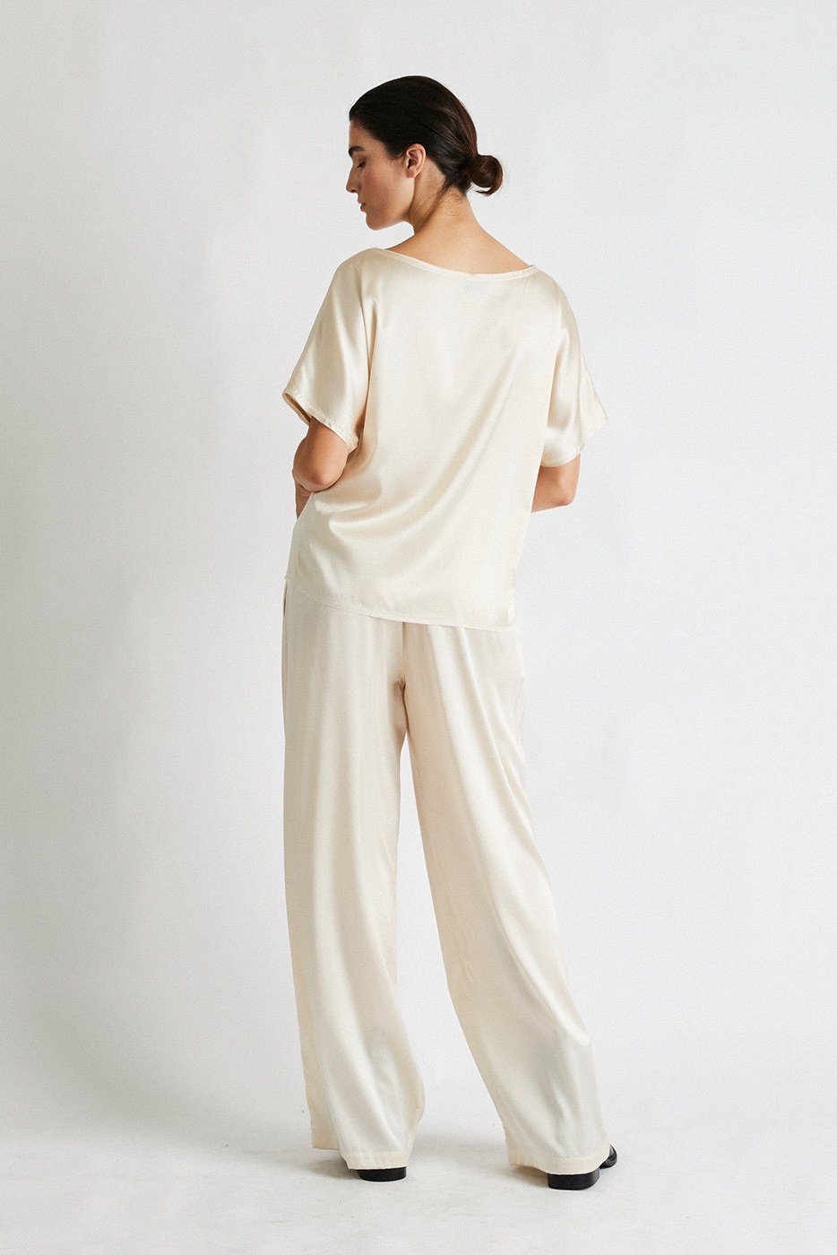 + Beryll Lena Silk Pants | Latte